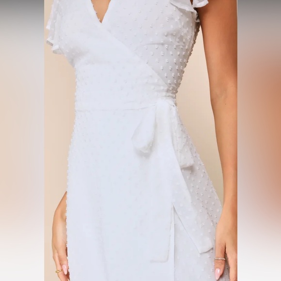 Lulus Flutter Sleeve Wrap Mini Dress - Picture 3 of 8
